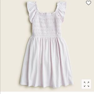 Girls' smocked flutter-shoulder dress